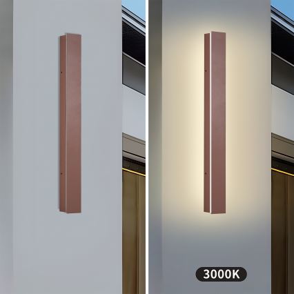 Brilagi - LED zunanja stenska svetilka LINEAR LED/12W/230V 3000K IP65 50 cm rjava CRI 90