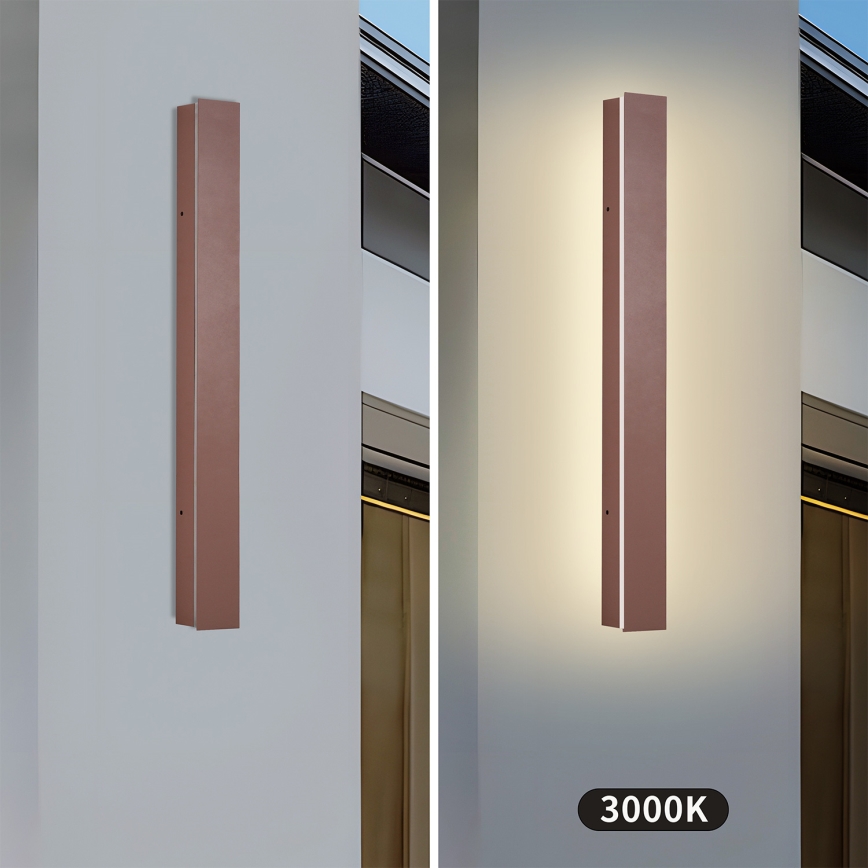 Brilagi - LED zunanja stenska svetilka LINEAR LED/12W/230V 3000K IP65 50 cm rjava CRI 90