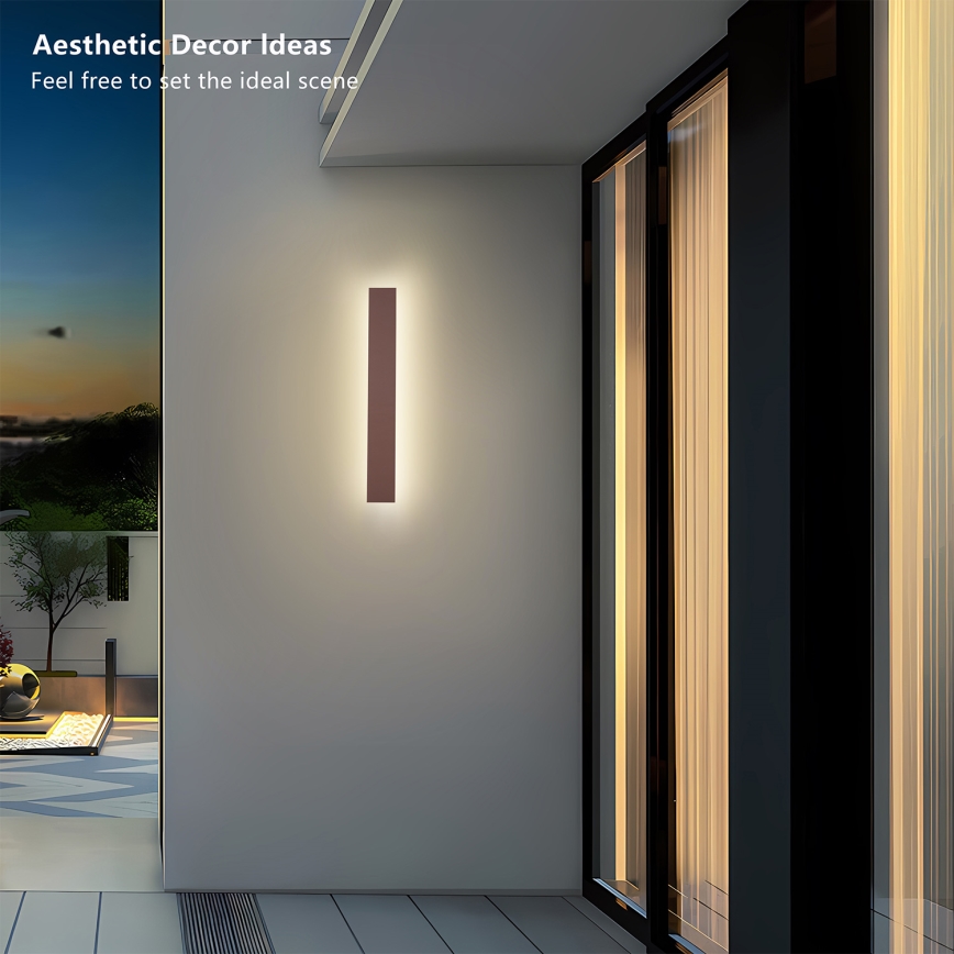 Brilagi - LED zunanja stenska svetilka LINEAR LED/12W/230V 3000K IP65 50 cm rjava CRI 90