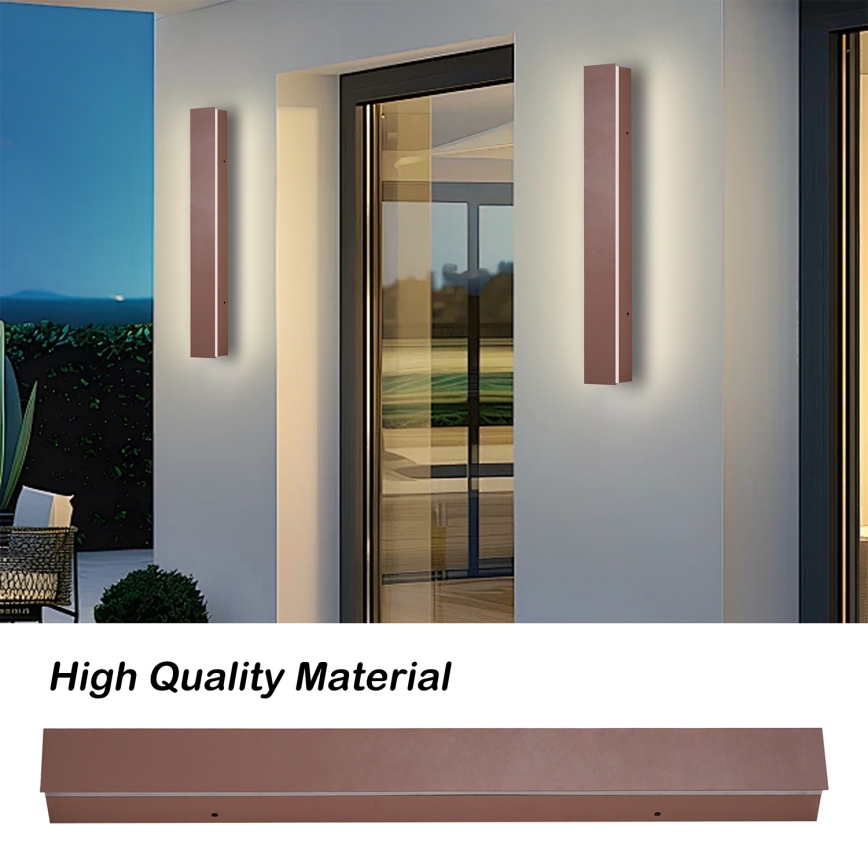 Brilagi - LED zunanja stenska svetilka LINEAR LED/12W/230V 3000K IP65 50 cm rjava CRI 90