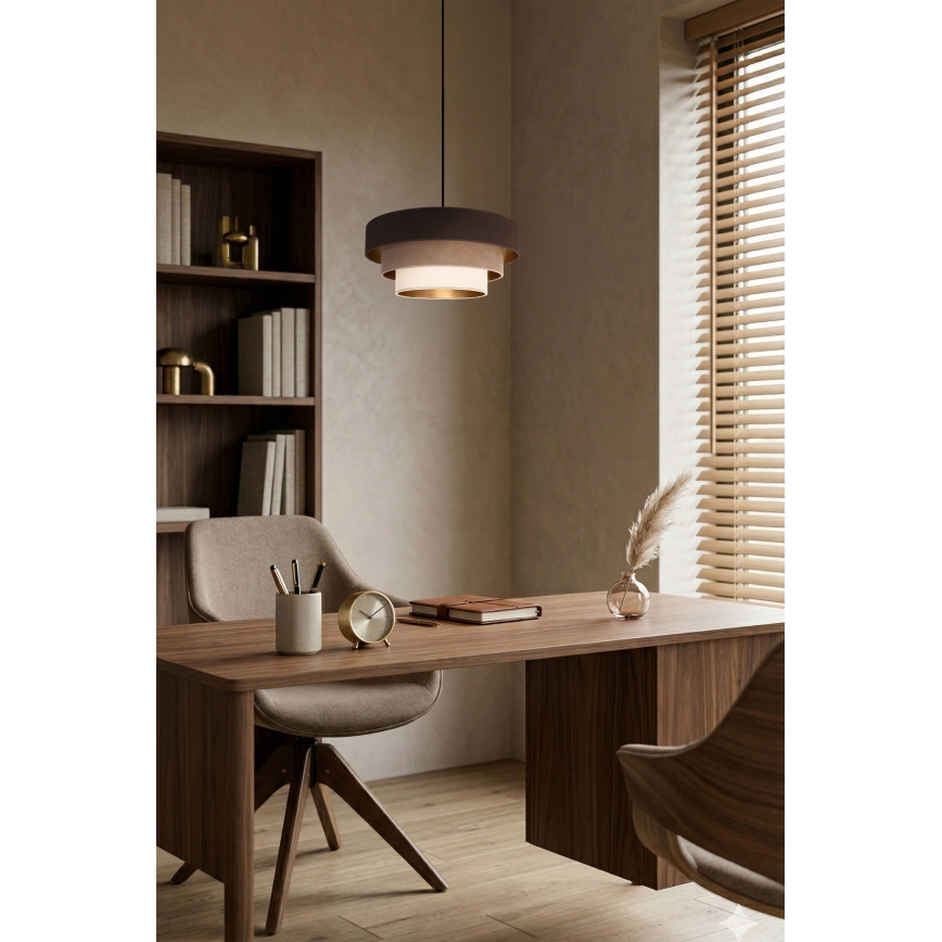 Brilagi - Luster na kablu LUNETA 1xE27/60W/230V premer 40 cm rjava/bež/kremna