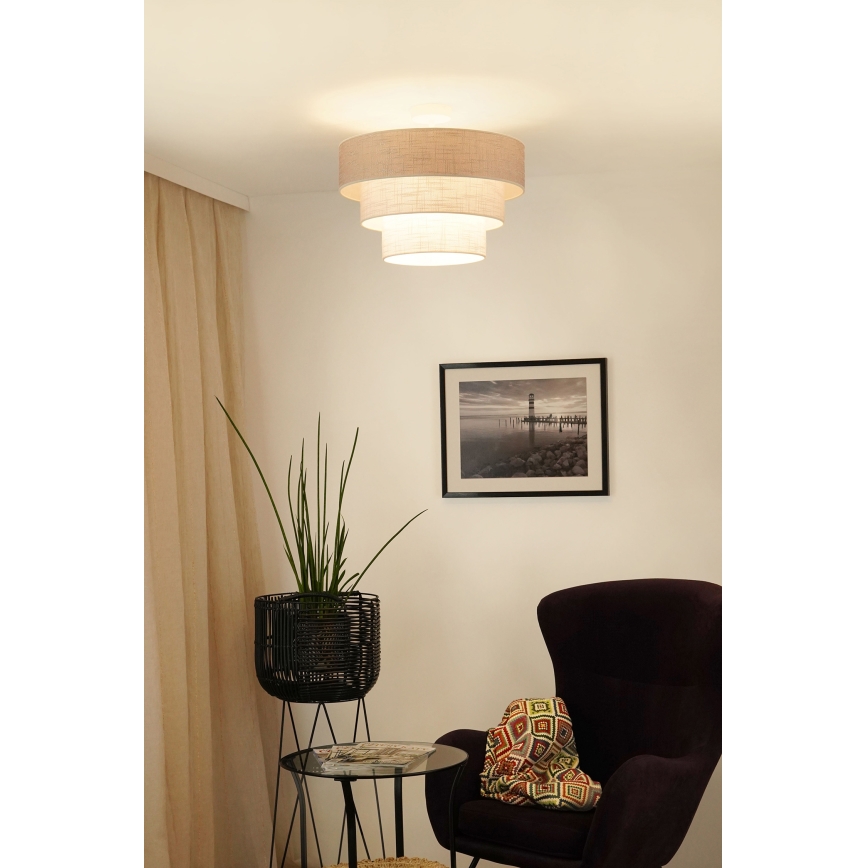 Brilagi - Nadgradni lestenec ALASKA LUNETA 1xE27/15W/230V pr. 45 cm siva/krem barva