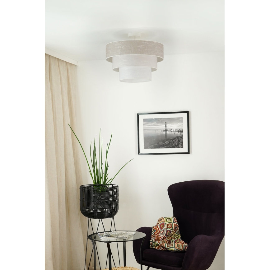 Brilagi - Nadgradni lestenec ALASKA LUNETA 1xE27/15W/230V pr. 45 cm siva/krem barva