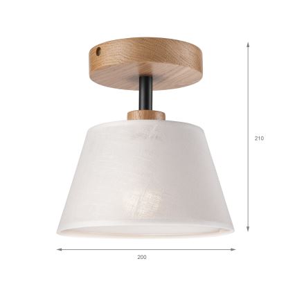 Brilagi - Nadgradni lestenec ANTHONY 1xE14/60W/230V hrast/bela