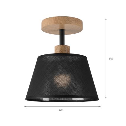 Brilagi - Nadgradni lestenec ANTHONY 1xE14/60W/230V hrast/črna