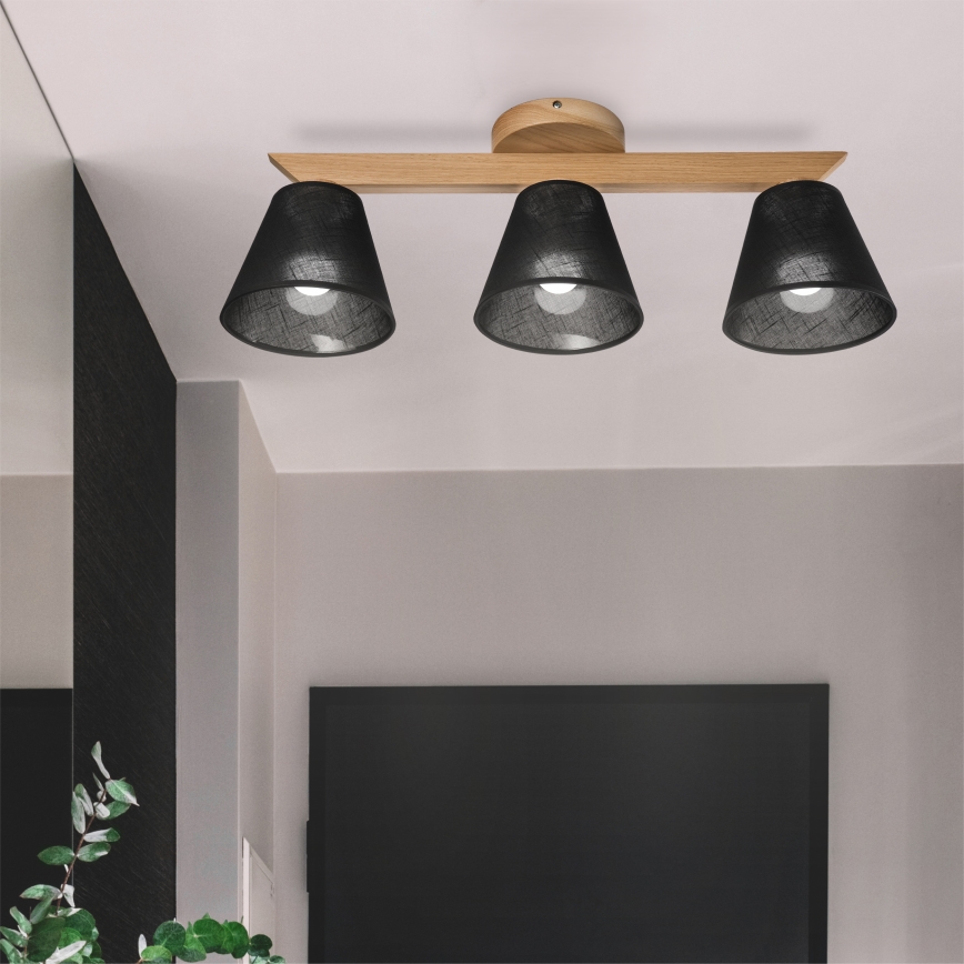 Brilagi - Nadgradni lestenec ANTHONY 3xE14/40W/230V hrast/črna