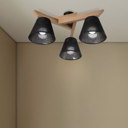 Brilagi - Nadgradni lestenec ANTHONY 3xE14/40W/230V hrast/črna