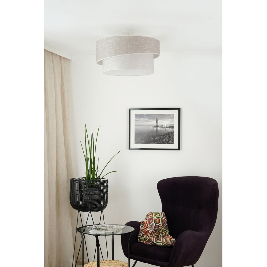 Brilagi - Nadgradni lestenec DOVER SHINE 1xE27/15W/230V pr. 50 cm siva/krem barva