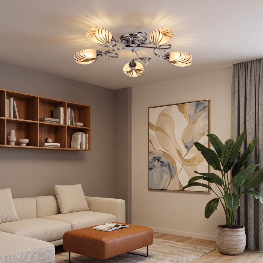 BRILAGI - Nadgradni lestenec MEGAPOLIS 5xE14/60W/230V sijajni krom