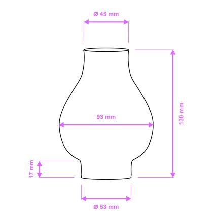 Brilagi - Nadomestno steklo za lestenec in stensko svetilo ROATA, VELA, RUSTIC, QUEEN, TIMONA E14 belo