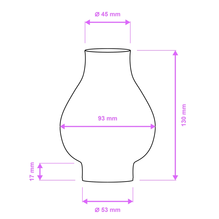 Brilagi - Nadomestno steklo za lestenec in stensko svetilo ROATA, VELA, RUSTIC, QUEEN, TIMONA E14 belo