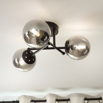 Brilagi - Nadomestno steklo za lestenec in svetilko MALIVA E14, premer 13 cm, zadimljeno