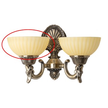 Brilagi - Nadomestno steklo za stensko svetilko CLASSIC E14, premer 16 cm, bež