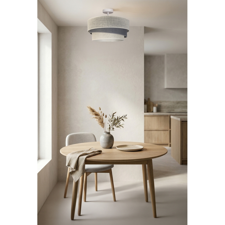 Brilagi - Nadometna stropna svetilka TRIO 1xE27/60W/230V, premer 40 cm, kremna/siva