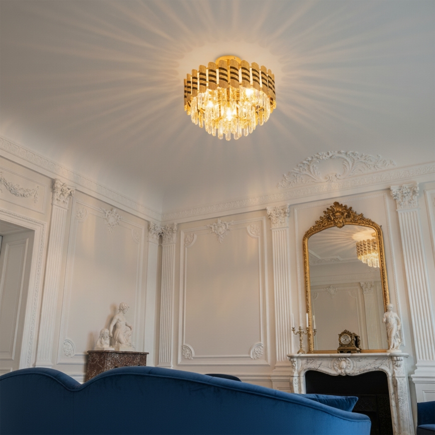 Brilagi - Nadometni lestenec CRISTAL 5xE14/40W/230V, premer 38 cm