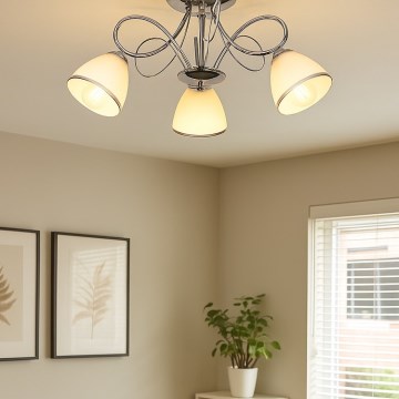 Brilagi - Nadometni lestenec FRED 3xE27/60W/230V Ø 59 cm sijajni krom