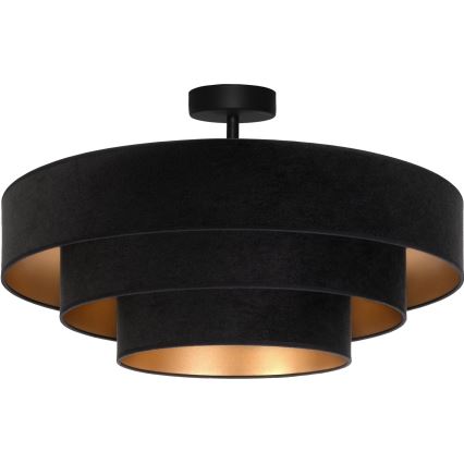 Brilagi - Nadometni lestenec LUNETA 3xE27/60W/230V premer 80 cm črna/zlata