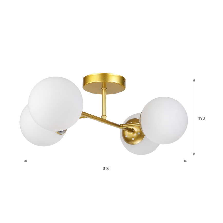 Brilagi - Nadometni lestenec MALONY 4xE14/20W/230V zlati