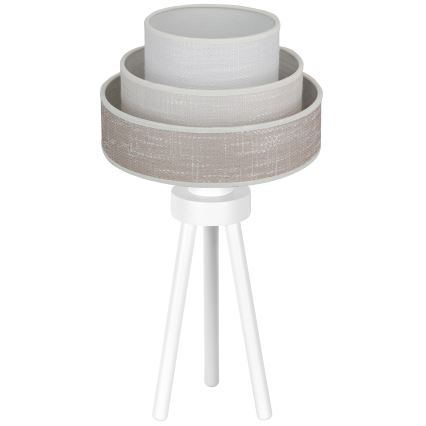 Brilagi - Namizna svetilka ALASKA LUNETA 1xE27/15W/230V siva/krem barva