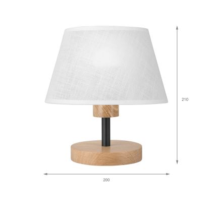 Brilagi - Namizna svetilka ANTHONY 1xE27/60W/230V hrast/bela