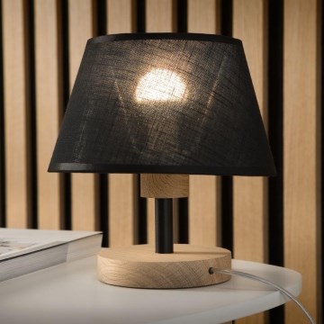 Brilagi - Namizna svetilka ANTHONY 1xE27/60W/230V hrast/črna