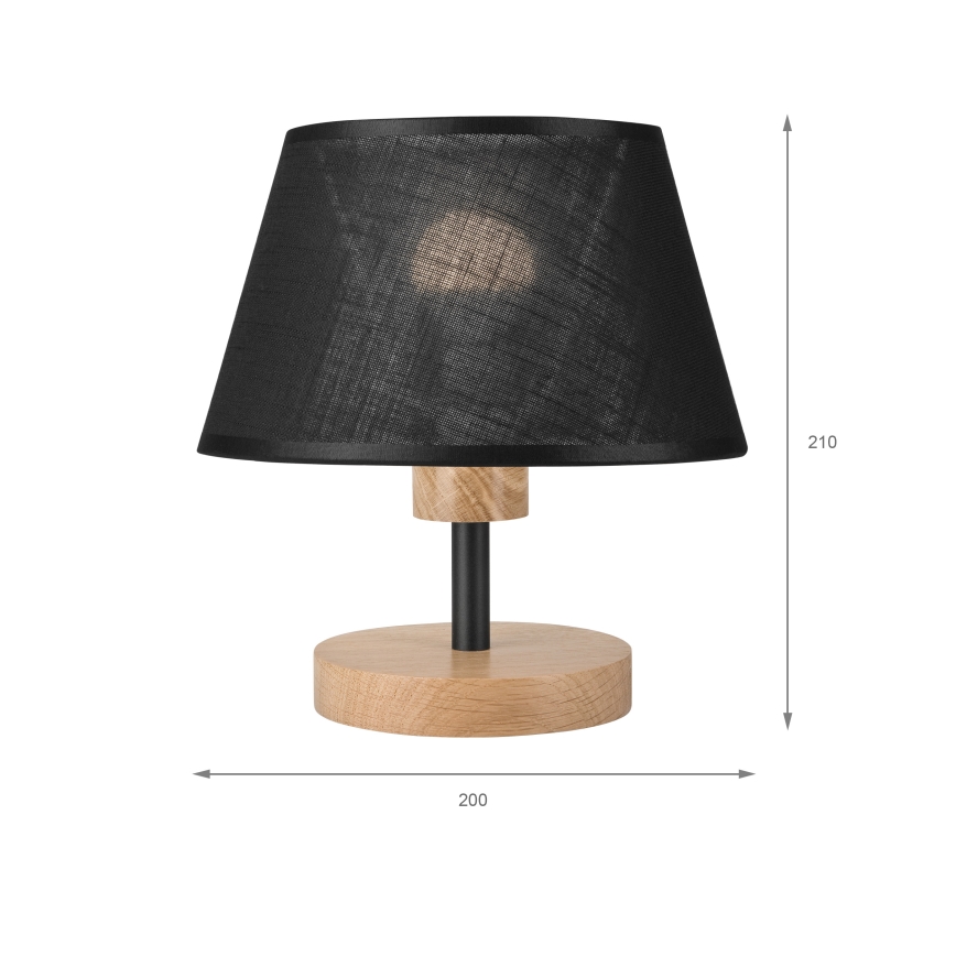 Brilagi - Namizna svetilka ANTHONY 1xE27/60W/230V hrast/črna