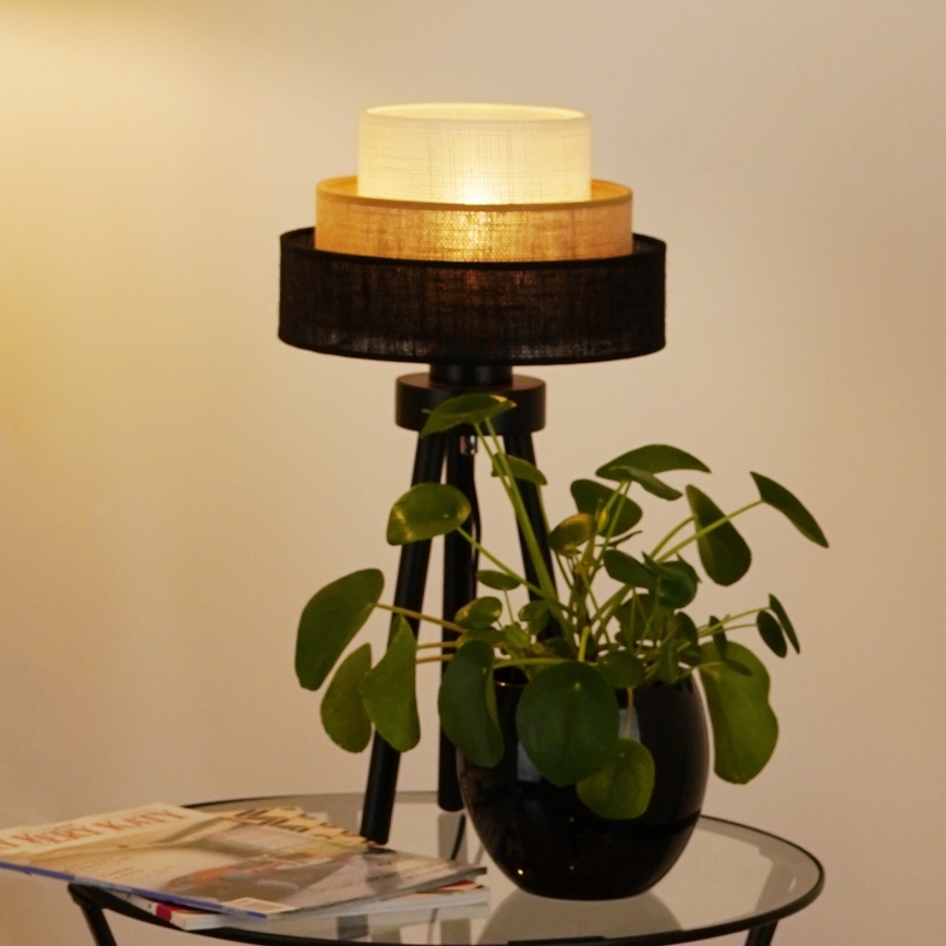 Brilagi - Namizna svetilka ASPEN LUNETA 1xE27/15W/230V črna/bež/krem barva