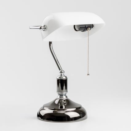 Brilagi - Namizna svetilka BANK OFFICE 1xE27/60W/230V črna/srebrna/bela