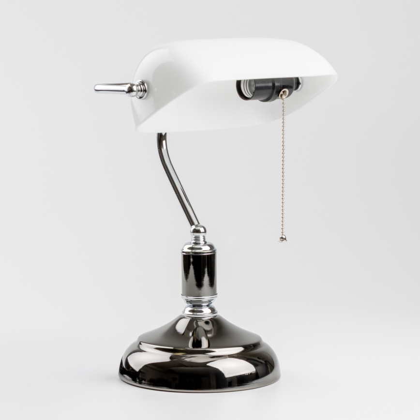 Brilagi - Namizna svetilka BANK OFFICE 1xE27/60W/230V črna/srebrna/bela