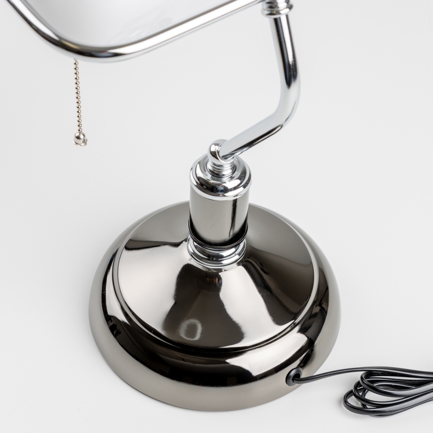 Brilagi - Namizna svetilka BANK OFFICE 1xE27/60W/230V črna/srebrna/bela