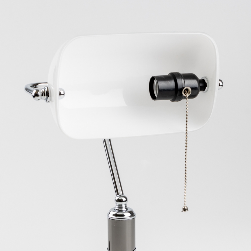 Brilagi - Namizna svetilka BANK OFFICE 1xE27/60W/230V črna/srebrna/bela