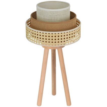 Brilagi - Namizna svetilka CEDAR LUNETA 1xE27/15W/230V bež/rjava/krem barva