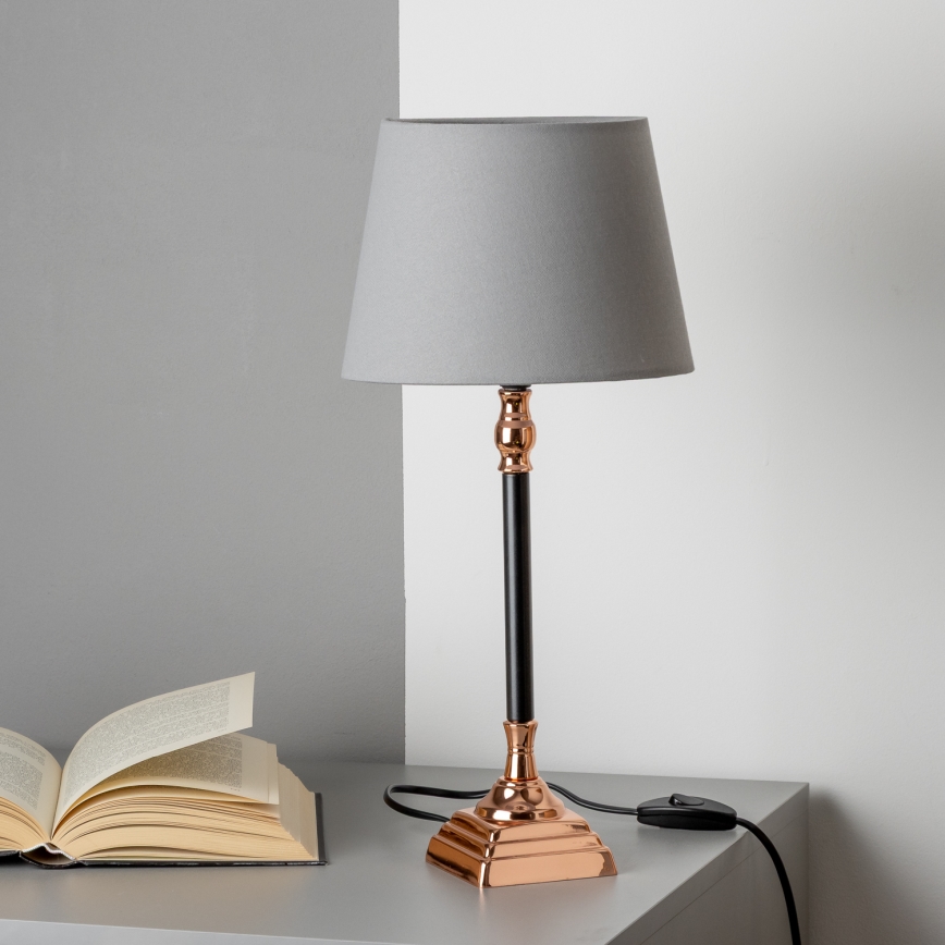 Brilagi - Namizna svetilka CERIA 1xE14/40W/230V črna/bakrena/siva