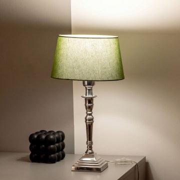 BRILAGI - Namizna svetilka CERIA 1xE27/60W/230V premer 25 cm srebrna/zelena