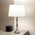 Brilagi - Namizna svetilka CERIA 1xE27/60W/230V premer 30 cm sijajni krom/bela