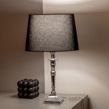BRILAGI - Namizna svetilka CERIA 1xE27/60W/230V Ø 30 cm srebrna/črna