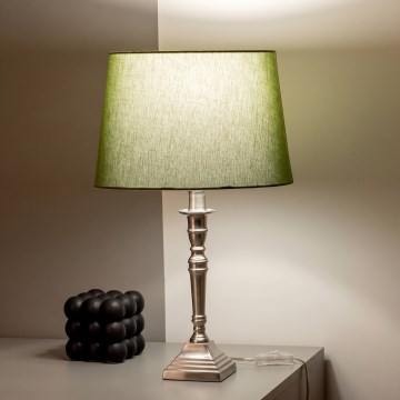 BRILAGI - Namizna svetilka CERIA 1xE27/60W/230V Ø 30 cm srebrna/zelena