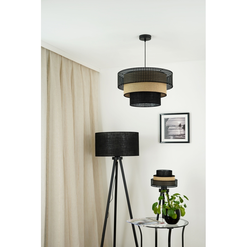 Brilagi - Namizna svetilka DAKOTA LUNETA 1xE27/15W/230V črna/bež