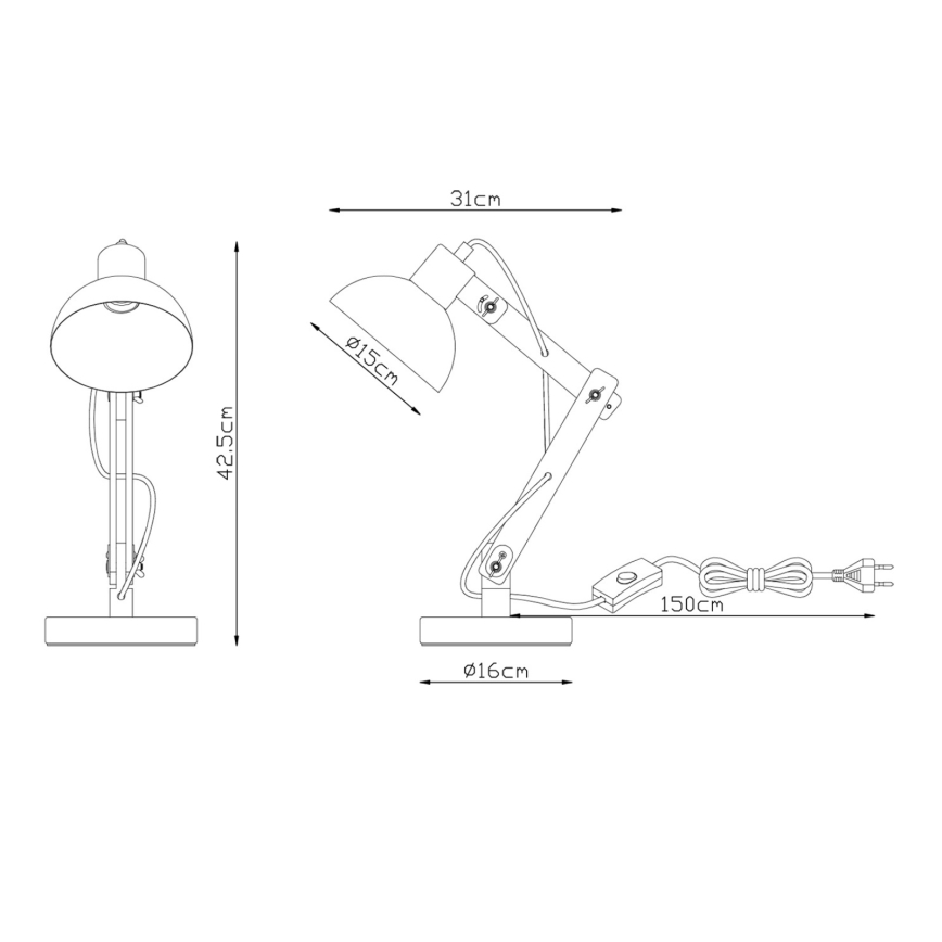 Brilagi - Namizna svetilka FOCUS 1xE27/40W/230V siva