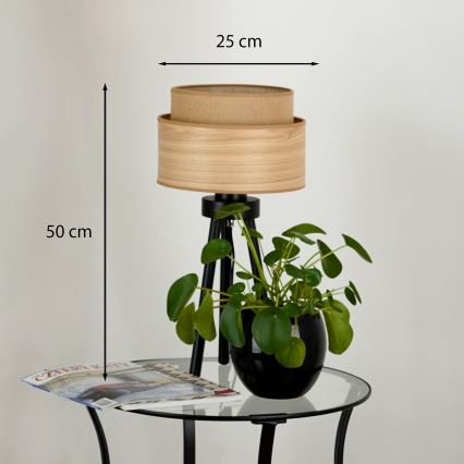 Brilagi - Namizna svetilka MONTANA BOHO 1xE27/15W/230V rjava/črna