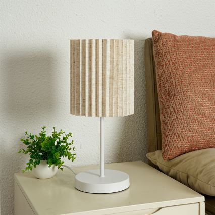 Brilagi - Namizna svetilka NORDIC WAVE 1xE27/15W/230V lan/bela