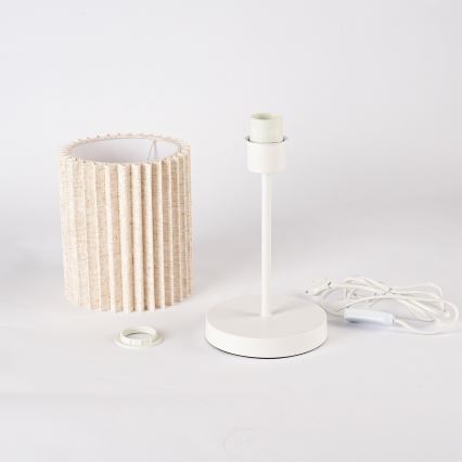 Brilagi - Namizna svetilka NORDIC WAVE 1xE27/15W/230V lan/bela