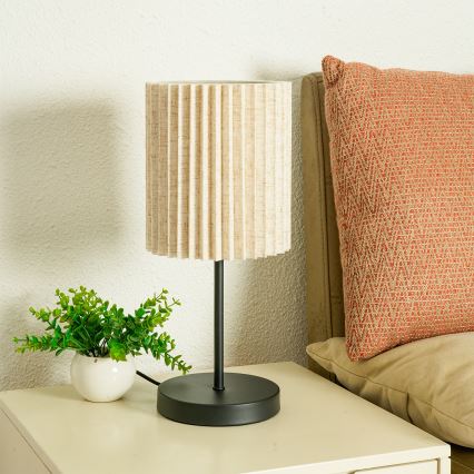 Brilagi - Namizna svetilka NORDIC WAVE 1xE27/15W/230V lan/črna