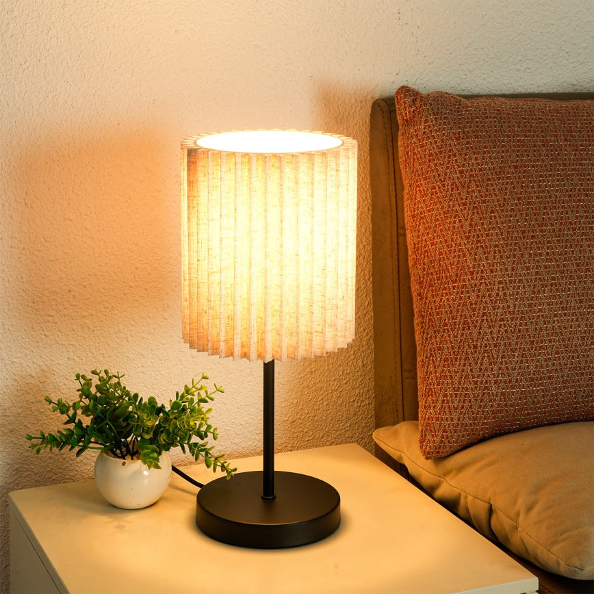 Brilagi - Namizna svetilka NORDIC WAVE 1xE27/15W/230V lan/črna