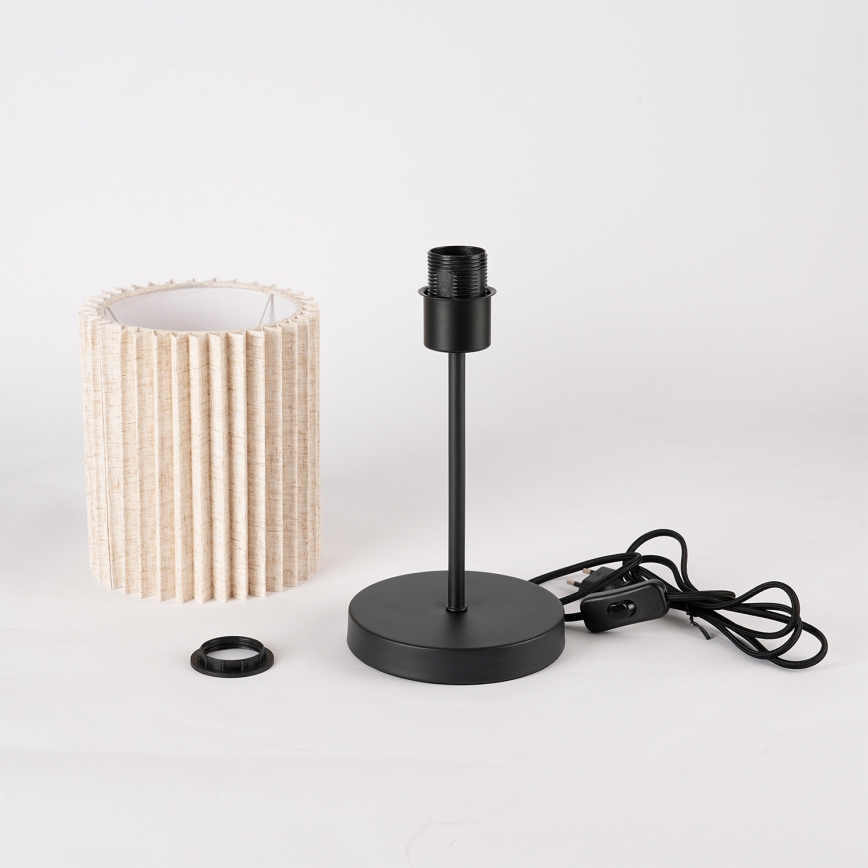 Brilagi - Namizna svetilka NORDIC WAVE 1xE27/15W/230V lan/črna