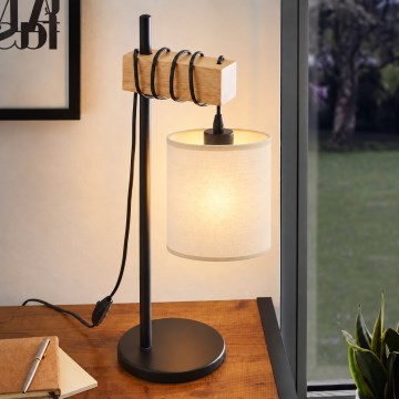 BRILAGI - Namizna svetilka NUBILA 1xE27/40W/230V rjava/črna/kremna