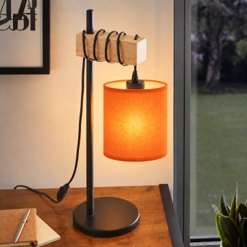 BRILAGI - Namizna svetilka NUBILA 1xE27/40W/230V rjava/črna/oranžna