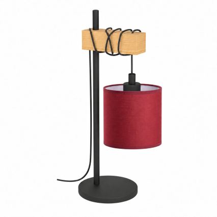BRILAGI - Namizna svetilka NUBILA 1xE27/40W/230V rjava/črna/pompejska rdeča