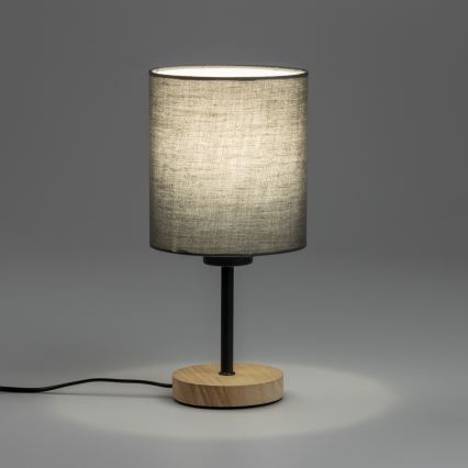 Brilagi - Namizna svetilka NUBILA WOOD 1xE27/25W/230V hrast/antracit
