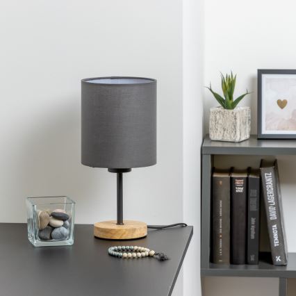 Brilagi - Namizna svetilka NUBILA WOOD 1xE27/25W/230V hrast/antracit